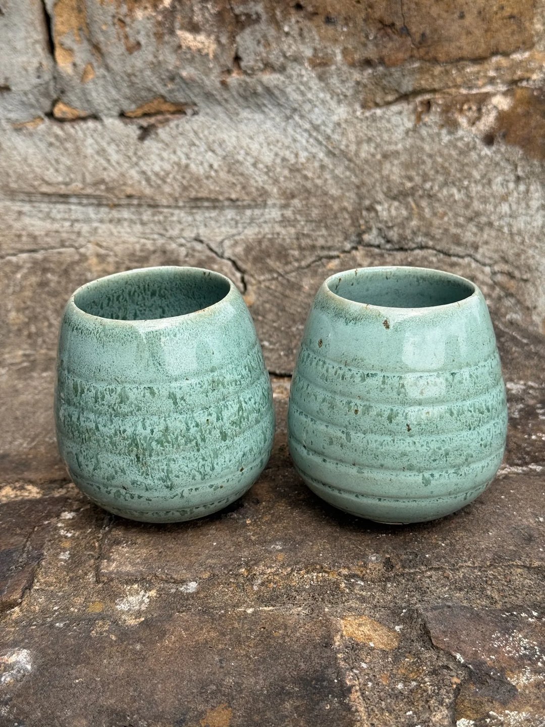 Egg-shaped cups, jade mist, view 4
