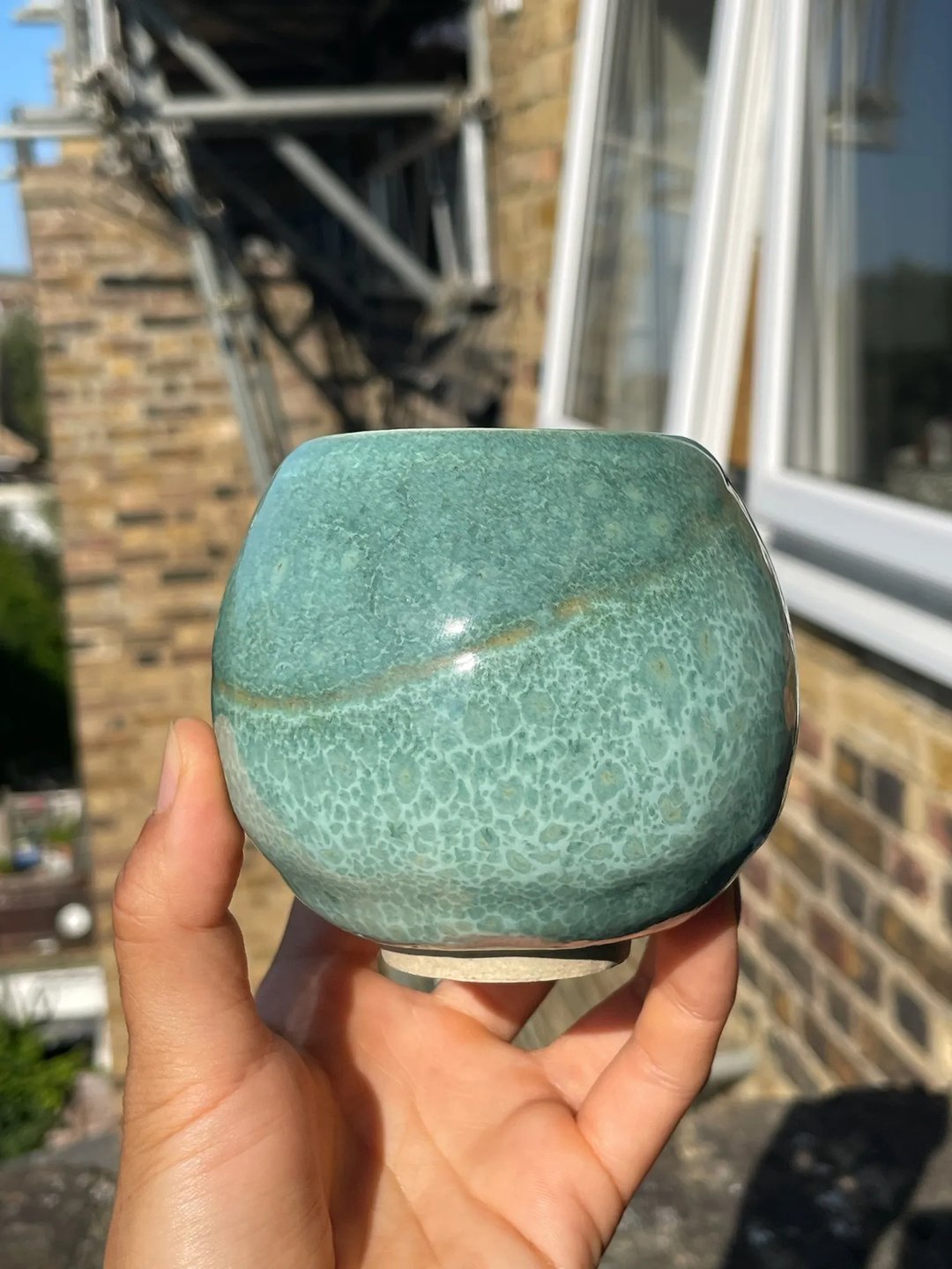 Spherical cups, seafoam teal, view 3