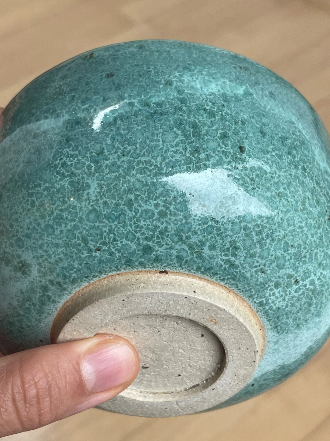 Small bowls, speckled seafoam teal, view 3